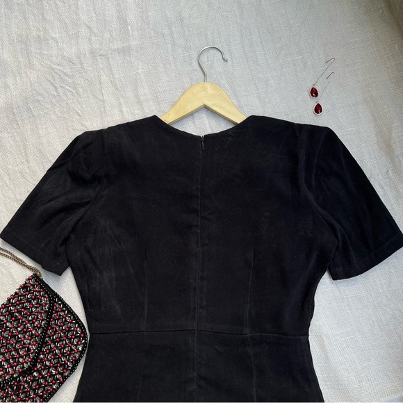 SOLD ❌ Black Velvety Mini Dress - Picture 6 of 6